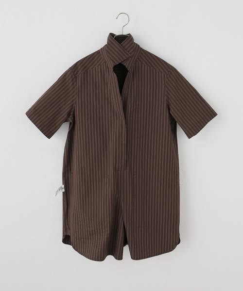 IENA（イエナ）の「venit/ヴェニット STRIPED TYPEWRITER ワンピース VEE5620A（ワンピース・レディース・ブラウン・FREE）」の8枚目の写真