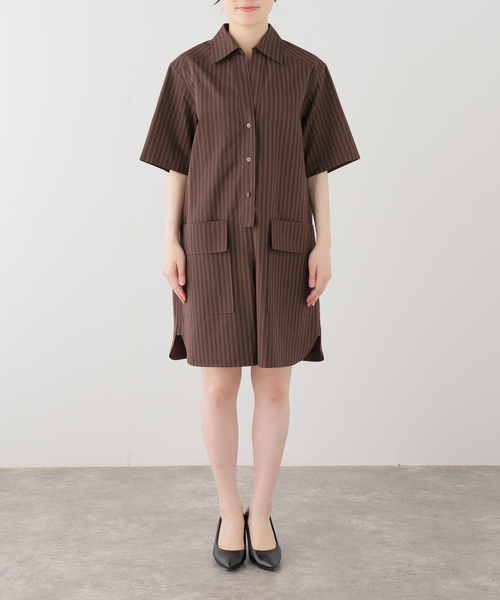 IENA（イエナ）の「venit/ヴェニット STRIPED TYPEWRITER ワンピース VEE5620A（ワンピース・レディース・ブラウン・FREE）」の12枚目の写真