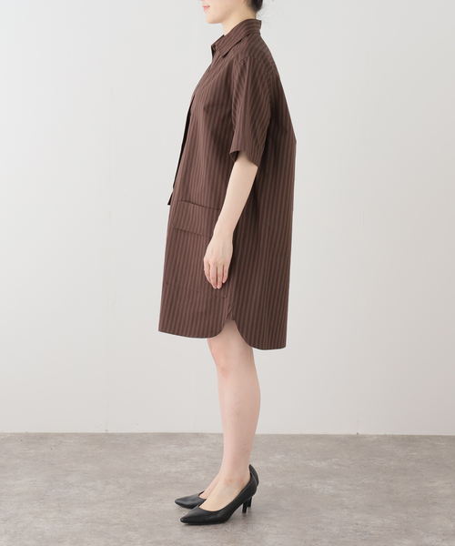 IENA（イエナ）の「venit/ヴェニット STRIPED TYPEWRITER ワンピース VEE5620A（ワンピース・レディース・ブラウン・FREE）」の13枚目の写真