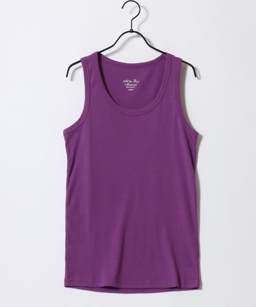 SITRY（シトリー）の「Teleco Tank Top/テレコ タンクトップ ノースリーブ（タンクトップ・メンズ・モカ/グレー/ライム/ライトピンク/チャコール/ブルー/バーガンディー/ブラック/インディゴブルー/オフホワイト/レッド/オリーブ/オレンジ/ターコイズブルー/ブラウン/ネイビー/イエロー/パープル・M/L/LL）」の13枚目の写真