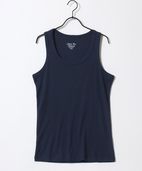 SITRY（シトリー）の「Teleco Tank Top/テレコ タンクトップ ノースリーブ（タンクトップ・メンズ・モカ/グレー/ライム/ライトピンク/チャコール/ブルー/バーガンディー/ブラック/インディゴブルー/オフホワイト/レッド/オリーブ/オレンジ/ターコイズブルー/ブラウン/ネイビー/イエロー/パープル・M/L/LL）」の9枚目の写真
