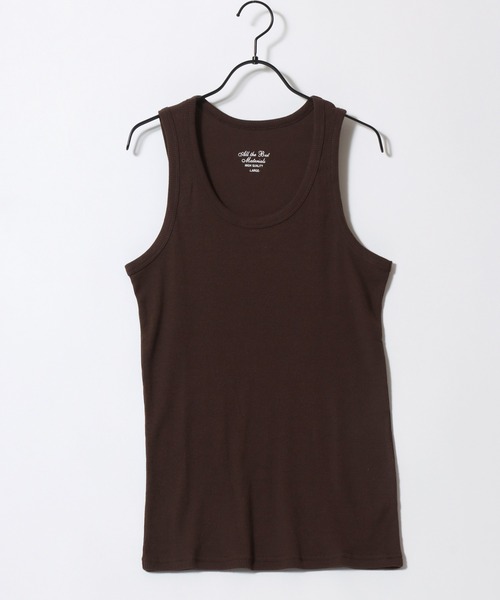SITRY（シトリー）の「Teleco Tank Top/テレコ タンクトップ ノースリーブ（タンクトップ・メンズ・モカ/グレー/ライム/ライトピンク/チャコール/ブルー/バーガンディー/ブラック/インディゴブルー/オフホワイト/レッド/オリーブ/オレンジ/ターコイズブルー/ブラウン/ネイビー/イエロー/パープル・M/L/LL）」の5枚目の写真