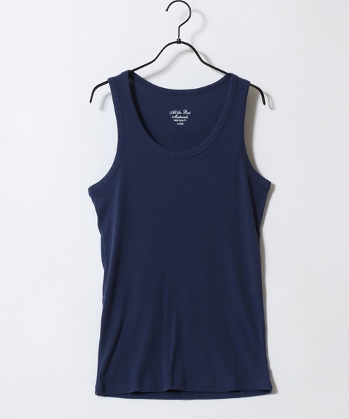 SITRY（シトリー）の「Teleco Tank Top/テレコ タンクトップ ノースリーブ（タンクトップ・メンズ・モカ/グレー/ライム/ライトピンク/チャコール/ブルー/バーガンディー/ブラック/インディゴブルー/オフホワイト/レッド/オリーブ/オレンジ/ターコイズブルー/ブラウン/ネイビー/イエロー/パープル・M/L/LL）」の11枚目の写真