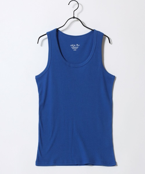 SITRY（シトリー）の「Teleco Tank Top/テレコ タンクトップ ノースリーブ（タンクトップ・メンズ・モカ/グレー/ライム/ライトピンク/チャコール/ブルー/バーガンディー/ブラック/インディゴブルー/オフホワイト/レッド/オリーブ/オレンジ/ターコイズブルー/ブラウン/ネイビー/イエロー/パープル・M/L/LL）」の12枚目の写真