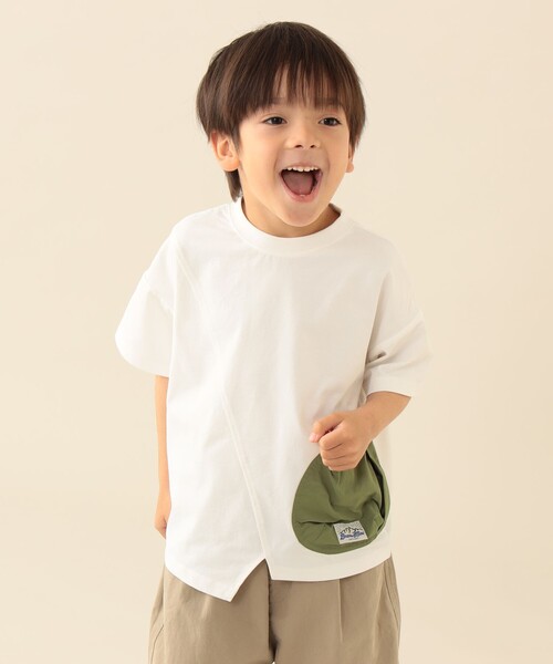 BEAMS mini(ビームスミニ)の「クイック ドライ Tシャツ 2026SS (90~150cm) 子供服 夏物 外遊び 速乾(Tシャツ/カットソー・キッズ・オフホワイト/ブルー系その他4・120/90/100/110/140/150/130)」の2枚目の写真