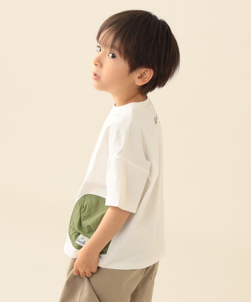 BEAMS mini(ビームスミニ)の「クイック ドライ Tシャツ 2026SS (90~150cm) 子供服 夏物 外遊び 速乾(Tシャツ/カットソー・キッズ・オフホワイト/ブルー系その他4・120/90/100/110/140/150/130)」の5枚目の写真