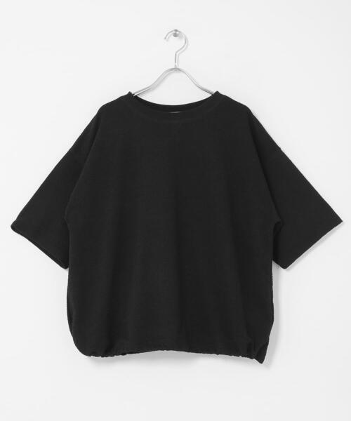 URBAN RESEARCH Sonny Label(アーバンリサーチサニーレーベル)の「カットジャガードドロスト五分袖プルオーバー(Tシャツ/カットソー・レディース・グレー系その他/ブラック/オフホワイト・FREE)」の21枚目の写真