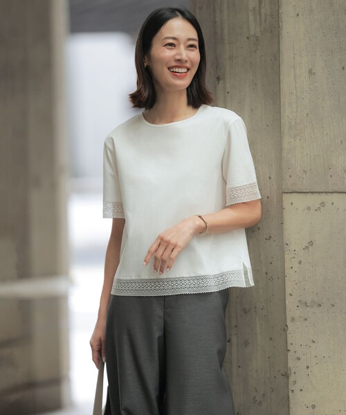 J.PRESS Ladies(J.プレス レディス)の「FLAXASAオックス ワイド ストレート パンツ(その他パンツ・レディース・ネイビー系/グレー系/黄土色系・S/XS)」の7枚目の写真