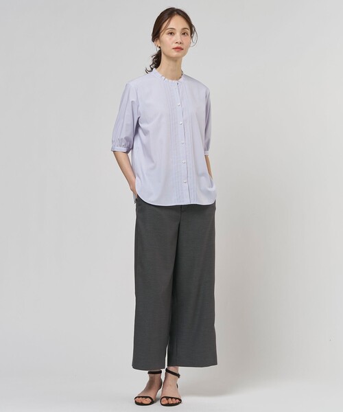 J.PRESS Ladies(J.プレス レディス)の「FLAXASAオックス ワイド ストレート パンツ(その他パンツ・レディース・ネイビー系/グレー系/黄土色系・S/XS)」の14枚目の写真
