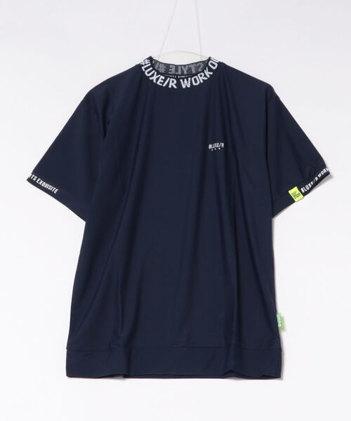 LUXE/R GOLF(ラグジュ ゴルフ)の「(RM)【LUXE/R GOLF】ストレッチ スムース ロゴ ハイネック Tシャツ(Tシャツ/カットソー・メンズ・ネイビー/ホワイト/チャコールグレー/ブラック・X-LARGE/LARGE/MEDIUM)」の4枚目の写真