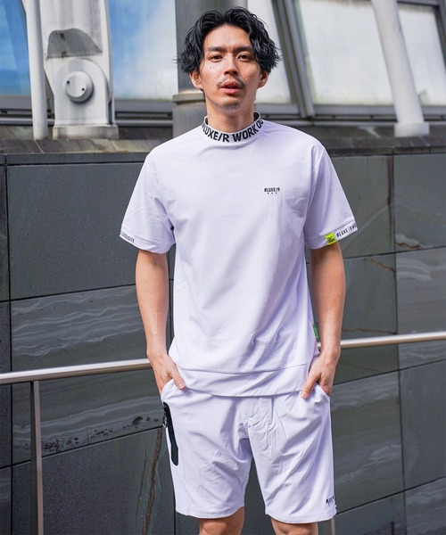 LUXE/R GOLF(ラグジュ ゴルフ)の「(RM)【LUXE/R GOLF】ストレッチ スムース ロゴ ハイネック Tシャツ(Tシャツ/カットソー・メンズ・ネイビー/ホワイト/チャコールグレー/ブラック・X-LARGE/LARGE/MEDIUM)」の1枚目の写真