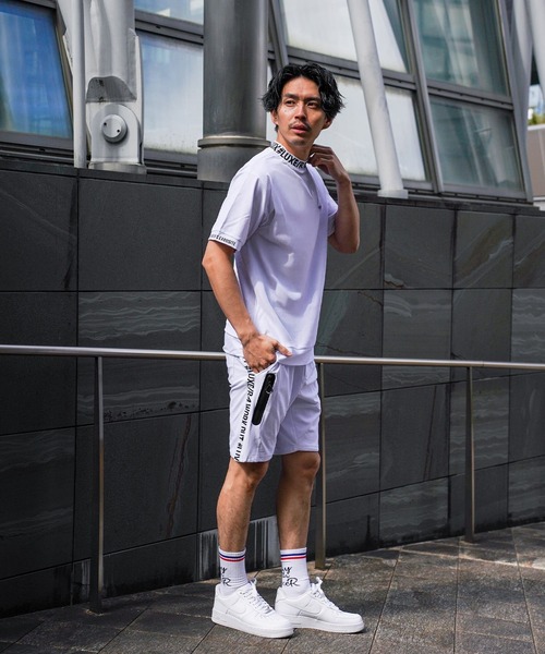 LUXE/R GOLF(ラグジュ ゴルフ)の「(RM)【LUXE/R GOLF】ストレッチ スムース ロゴ ハイネック Tシャツ(Tシャツ/カットソー・メンズ・ネイビー/ホワイト/チャコールグレー/ブラック・X-LARGE/LARGE/MEDIUM)」の9枚目の写真