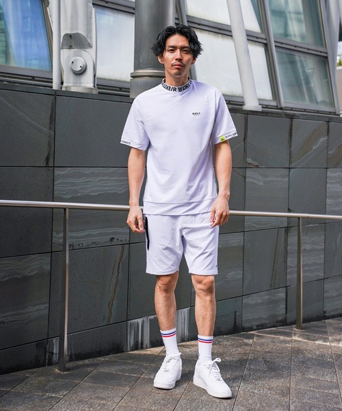 LUXE/R GOLF(ラグジュ ゴルフ)の「(RM)【LUXE/R GOLF】ストレッチ スムース ロゴ ハイネック Tシャツ(Tシャツ/カットソー・メンズ・ネイビー/ホワイト/チャコールグレー/ブラック・X-LARGE/LARGE/MEDIUM)」の10枚目の写真