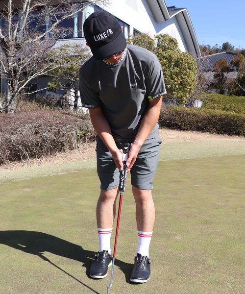 LUXE/R GOLF(ラグジュ ゴルフ)の「(RM)【LUXE/R GOLF】ストレッチ スムース ロゴ ハイネック Tシャツ(Tシャツ/カットソー・メンズ・ネイビー/ホワイト/チャコールグレー/ブラック・X-LARGE/LARGE/MEDIUM)」の21枚目の写真