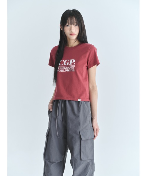 codegraphy（コードグラフィー）の「(Women's) Square Logo Short Sleeve T-shirt CBFUWTS004（Tシャツ/カットソー・レディース・チャコール/ダークネイビー/White/ホワイト/Red・フリー）」の5枚目の写真