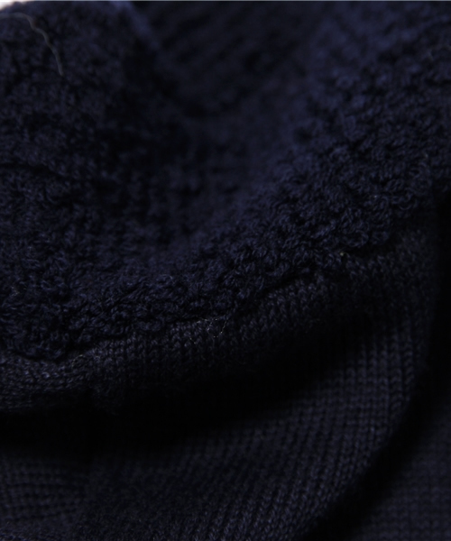 OUTLET（アウトレット）の「【CAPRICIEUX LE'MAGE】WOOLループ編PO（ニット/セーター・レディース・ネイビー/レッド・FREE）」の3枚目の写真