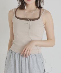 [mline]パット付き レイヤードキャミ