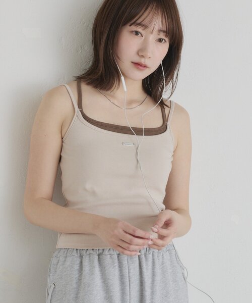 mline（エムライン）の「[mline]パット付き レイヤードキャミ（キャミソール・レディース・ブラック/ピンク・FREE）」の17枚目の写真