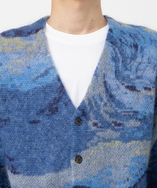 UNUSED（アンユーズド）の「【UNUSED】EX. mohair cardigan（カーディガン/ボレロ・メンズ・ブルー・2/3）」の4枚目の写真