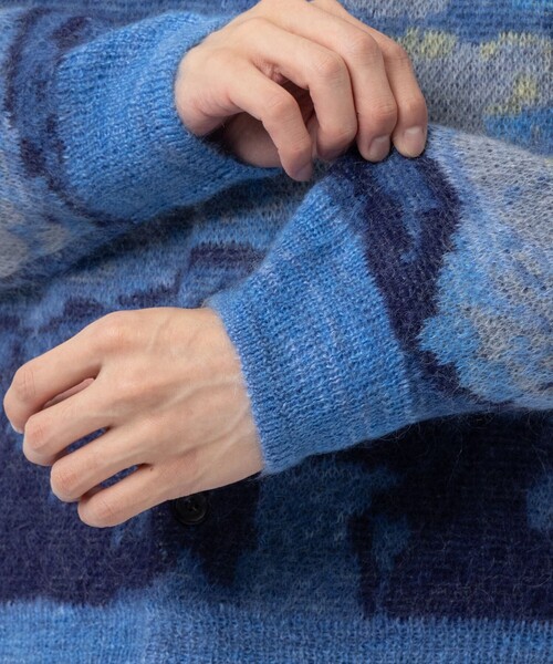 UNUSED（アンユーズド）の「【UNUSED】EX. mohair cardigan（カーディガン/ボレロ・メンズ・ブルー・2/3）」の7枚目の写真