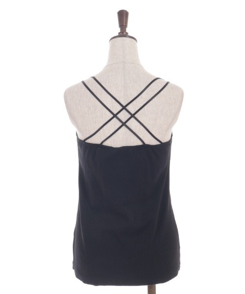 axes femme(アクシーズファム)の「カップ付きダブルキャミ(キャミソール・レディース・グレイッシュベージュ/ブラック・LARGE/MEDIUM)」の16枚目の写真