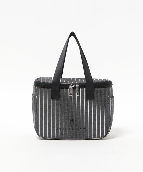 UNITED ARROWS(ユナイテッドアローズ)の「ストライプ ボックス型 トートバッグ S(トートバッグ・レディース・ライトブルー/ブラック・FREE)」の2枚目の写真