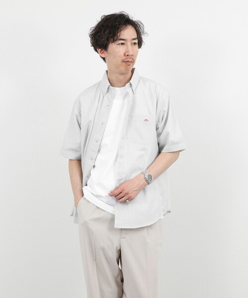 DANTON(ダントン)の「【DANTON/ダントン】DOT BUTTON B.D. SHIRT SS 26SS(DT-B0337 POD)(シャツ/ブラウス・メンズ・ホワイト系その他2/ブラック系その他・38/40/42/44)」の9枚目の写真