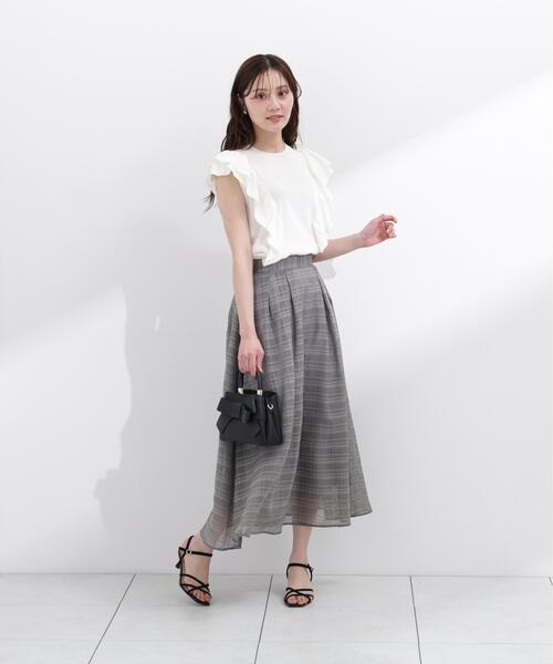 PROPORTION BODY DRESSING(プロポーションボディドレッシング)の「シンプルラッフルニット / 1216170503(ニット/セーター・レディース・グリーン/ピンク/ホワイト系その他・MEDIUM/SMALL)」の5枚目の写真