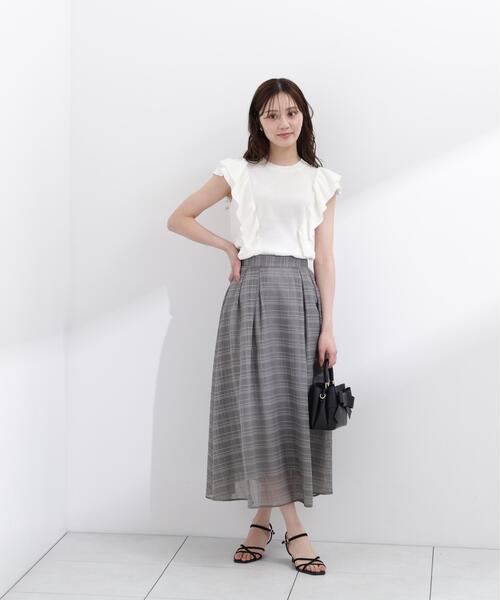 PROPORTION BODY DRESSING(プロポーションボディドレッシング)の「シンプルラッフルニット / 1216170503(ニット/セーター・レディース・グリーン/ピンク/ホワイト系その他・MEDIUM/SMALL)」の7枚目の写真