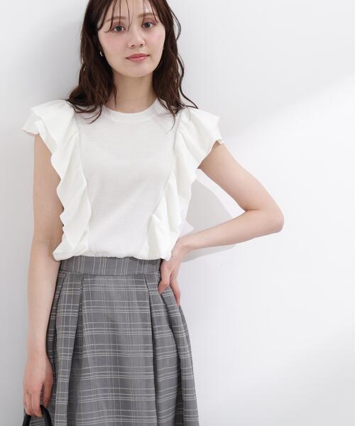 PROPORTION BODY DRESSING(プロポーションボディドレッシング)の「シンプルラッフルニット / 1216170503(ニット/セーター・レディース・グリーン/ピンク/ホワイト系その他・MEDIUM/SMALL)」の8枚目の写真
