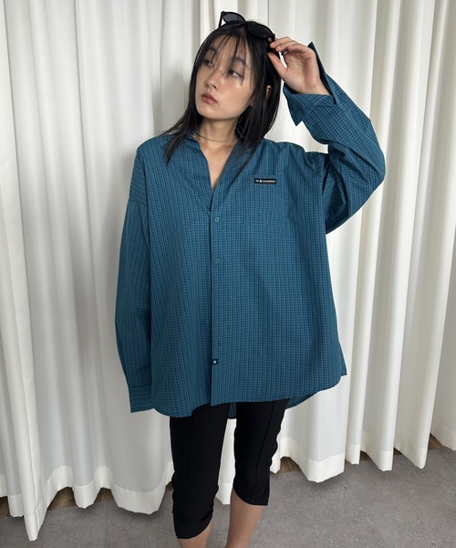 OK YESTERDAY(オッケーイエスタデイ)の「スタンダードシャツ(シャツ/ブラウス・レディース・ブラック×ホワイト/ホワイト/ブラック/ネイビー/ブルー・L/M)」の5枚目の写真