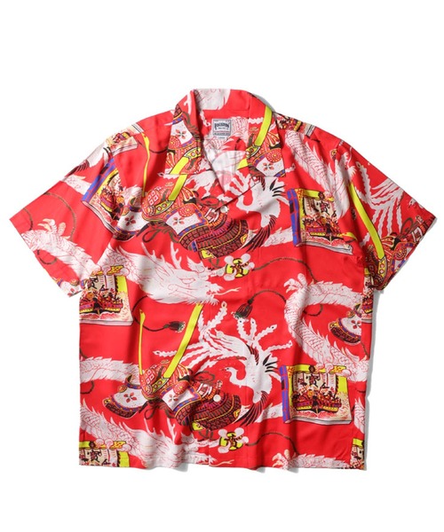 HOUSTON(ヒューストン)の「HOUSTON アロハシャツ(龍兜)(シャツ/ブラウス・メンズ・オリーブ/ブラック/レッド・X-LARGE/LARGE/MEDIUM/XX-LARGE)」の3枚目の写真