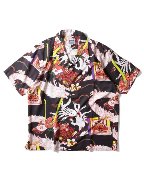 HOUSTON(ヒューストン)の「HOUSTON アロハシャツ(龍兜)(シャツ/ブラウス・メンズ・オリーブ/ブラック/レッド・X-LARGE/LARGE/MEDIUM/XX-LARGE)」の1枚目の写真