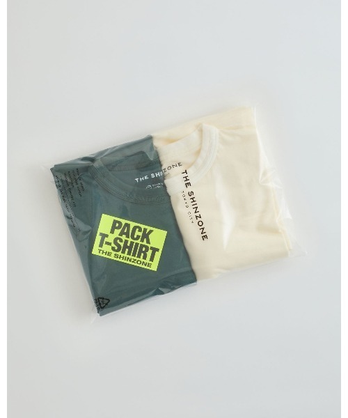 THE SHINZONE(ザ シンゾーン)の「PACK TEE 20SMSCU66(Tシャツ/カットソー・レディース・グリーン/レッド/その他3・FREE)」の1枚目の写真