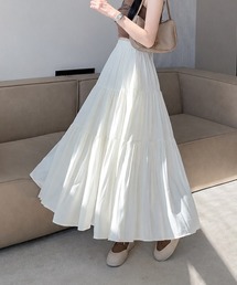 ボリュームティアードロングスカート