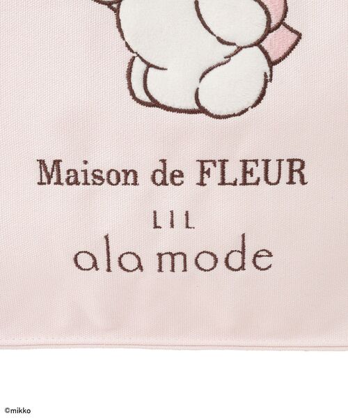 Maison de FLEUR(メゾンドフルール)の「Lil ala mode スクエアトートバッグ(トートバッグ・レディース・アイボリー/ライトピンク・FREE)」の15枚目の写真