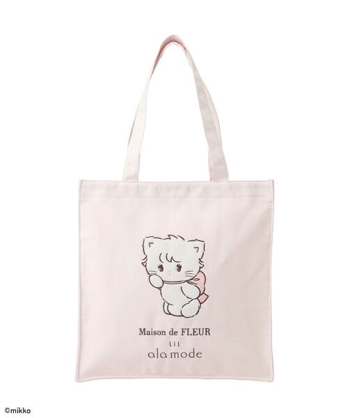 Maison de FLEUR(メゾンドフルール)の「Lil ala mode スクエアトートバッグ(トートバッグ・レディース・アイボリー/ライトピンク・FREE)」の20枚目の写真