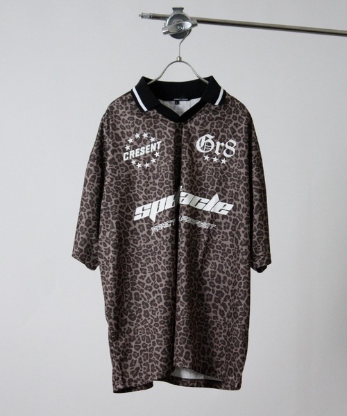 NYLAUS(ナイラス)の「【NYS】デザインゲームTシャツ サッカーTシャツ ユニフォームデザイン 襟付き カモフラ ヒョウ ストライプ チェック(Tシャツ/カットソー・レディース・チェック/カモフラージュ/レオパード/ピンク系その他/ホワイト/ブルー系その他/ダークブルー/ネイビー/チャコール/ブラック系その他/オフホワイト/ブラック/グリーン・L/M)」の19枚目の写真