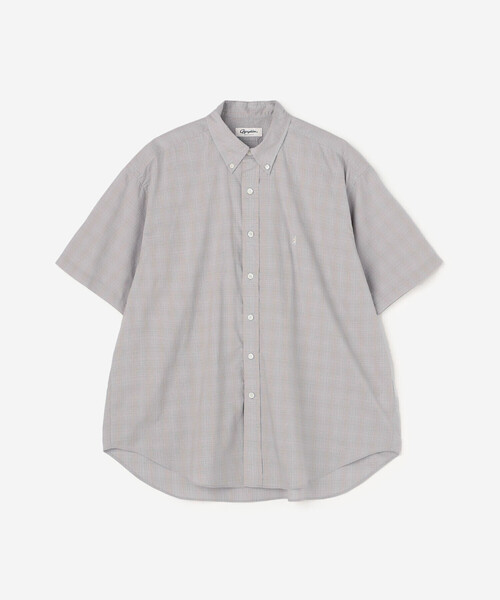 GYMPHLEX(ジムフレックス)の「Gymphlex | コットンブロード ボタンダウン半袖シャツ CHECK MEN(シャツ/ブラウス・メンズ・グレー系その他・S/M/L)」の2枚目の写真