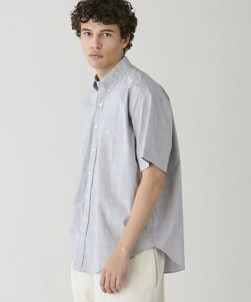 GYMPHLEX(ジムフレックス)の「Gymphlex | コットンブロード ボタンダウン半袖シャツ CHECK MEN(シャツ/ブラウス・メンズ・グレー系その他・S/M/L)」の17枚目の写真