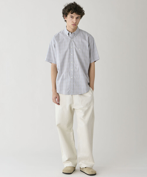 GYMPHLEX(ジムフレックス)の「Gymphlex | コットンブロード ボタンダウン半袖シャツ CHECK MEN(シャツ/ブラウス・メンズ・グレー系その他・S/M/L)」の18枚目の写真