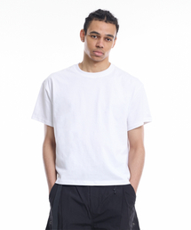 男性スタンダードフィットクロップ半袖Tシャツホワイト