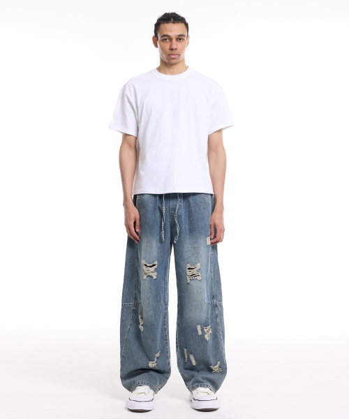 CREAM SODA LAB(クリームソーダラボ)の「男性スタンダードフィットクロップ半袖Tシャツホワイト(Tシャツ/カットソー・メンズ・その他・LARGE/X-LARGE)」の2枚目の写真