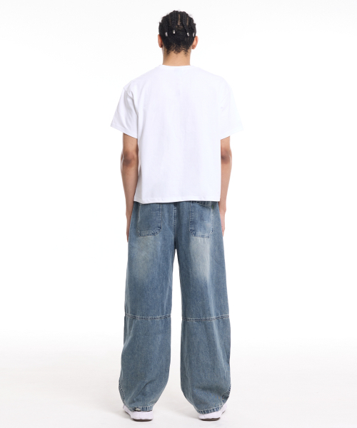CREAM SODA LAB(クリームソーダラボ)の「男性スタンダードフィットクロップ半袖Tシャツホワイト(Tシャツ/カットソー・メンズ・その他・LARGE/X-LARGE)」の4枚目の写真