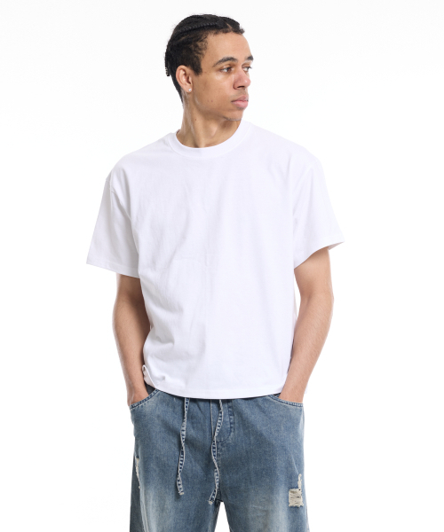CREAM SODA LAB(クリームソーダラボ)の「男性スタンダードフィットクロップ半袖Tシャツホワイト(Tシャツ/カットソー・メンズ・その他・LARGE/X-LARGE)」の6枚目の写真