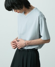 <接触冷感>クールハイゲージコットンレギュラーフィット Vネック Tシャツ 【CIYOT】
