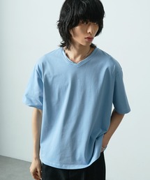 <接触冷感>クールハイゲージコットンレギュラーフィット Vネック Tシャツ 【CIYOT】