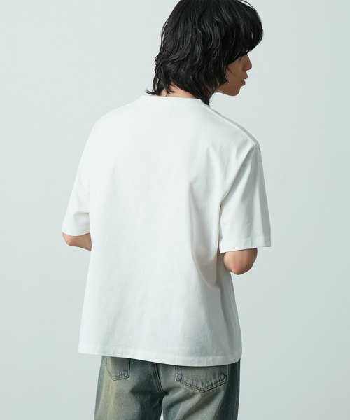 CIYOT（シヨウト）の「＜接触冷感＞クールハイゲージコットンレギュラーフィット  Vネック Tシャツ 【CIYOT】（Tシャツ/カットソー・メンズ・グレイッシュブルー/ブラック/チャコール/ホワイト/ライトグレー系/ブラウン・S/M/L）」の11枚目の写真