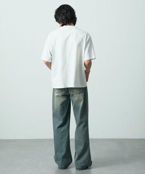 CIYOT（シヨウト）の「＜接触冷感＞クールハイゲージコットンレギュラーフィット  Vネック Tシャツ 【CIYOT】（Tシャツ/カットソー・メンズ・グレイッシュブルー/ブラック/チャコール/ホワイト/ライトグレー系/ブラウン・S/M/L）」の17枚目の写真