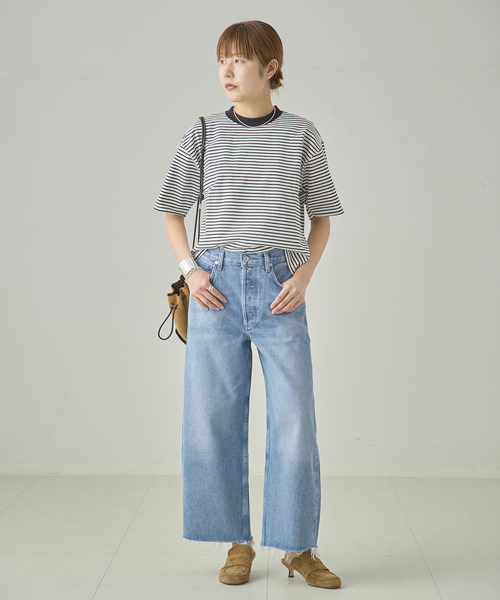 Citizens of humanity（シチズンズオブヒューマニティー）の「CITIZENS OF HUMANITY AYLA RAW HEM CROP デニムパンツ 2117C-1810（デニムパンツ・レディース・ブルー・25/27/26）」の2枚目の写真